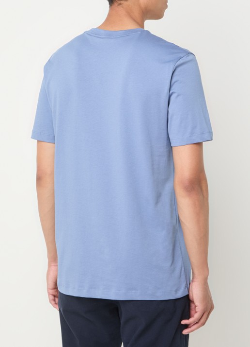 BOSS Thompson T-shirt met logo - achterkant 4 middenblauw