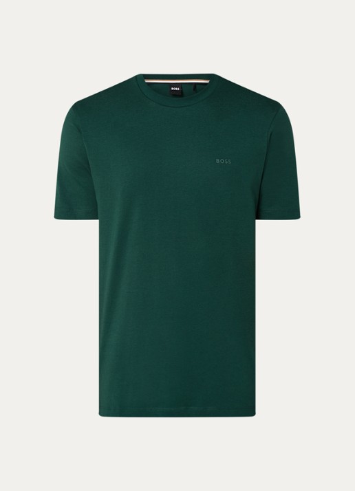 BOSS Thompson T-shirt met logo - voorkant 3 groen