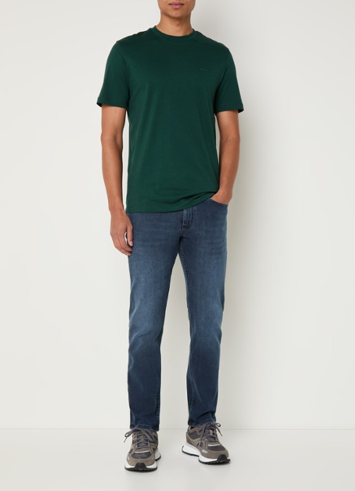BOSS Thompson T-shirt met logo - voorkant 4 groen