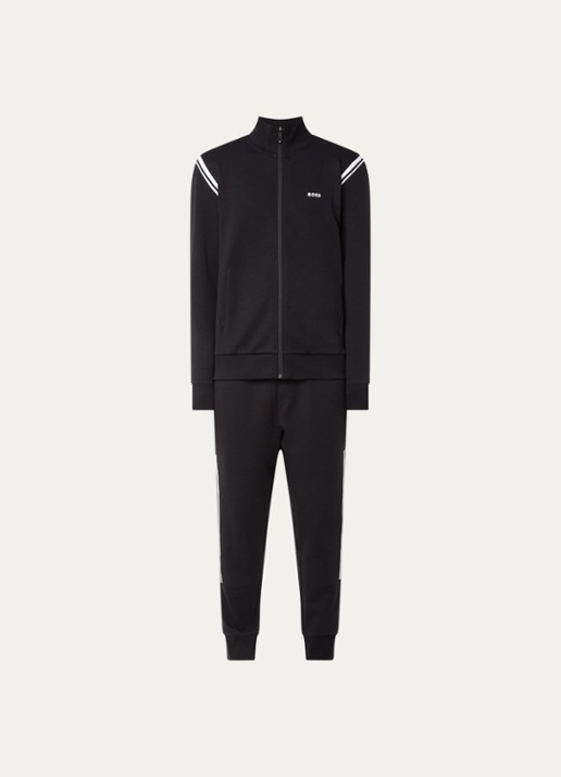 BOSS Trainingspak met steekzakken en logo - voorkant 3 zwart