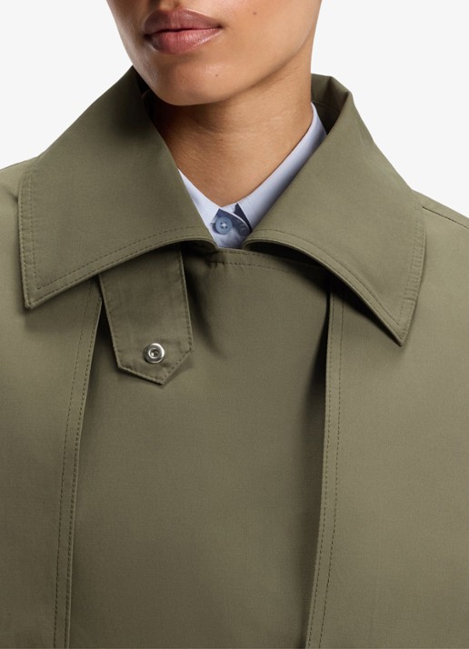 BOSS Trenchcoat met waterafstotende coating - detail 2 mosgroen