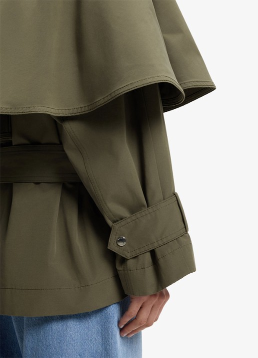 BOSS Trenchcoat met waterafstotende coating - detail 3 mosgroen