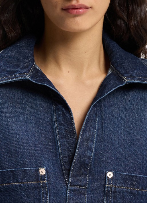 BOSS Tuniekjurk van denim - detail 4 denim