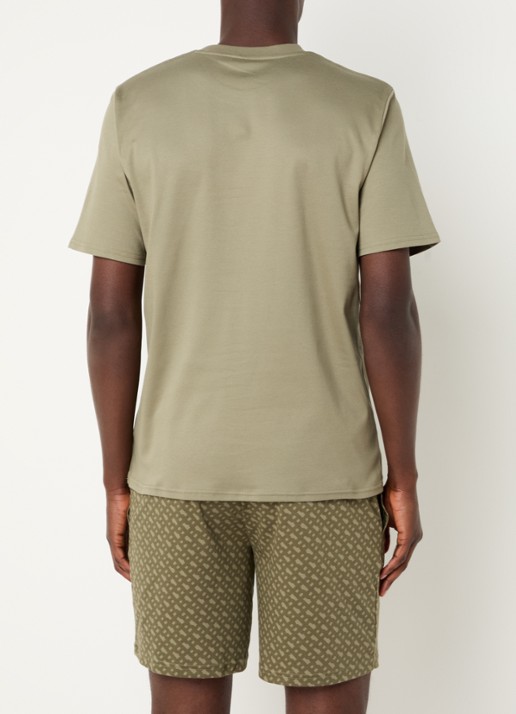 BOSS Tweedelige pyjama van katoen - achterkant 3 open green-349 / groen