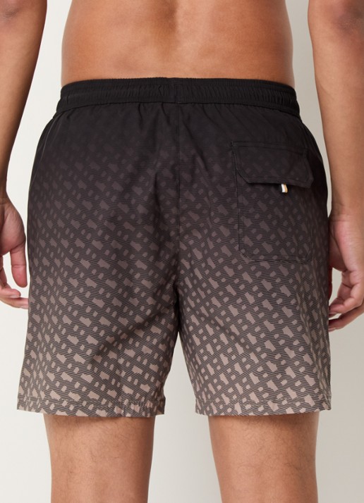 BOSS Vale zwemshorts met logoprint - achterkant 4 donkergrijs