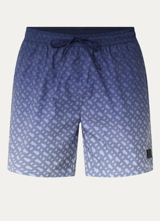 BOSS Vale zwemshorts met logoprint - voorkant 2 indigo