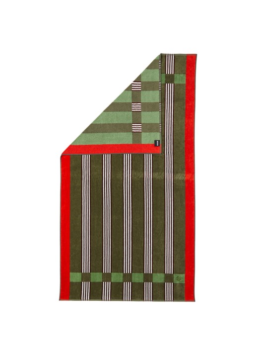 BOSS Vento strandlaken - 90 x 160 cm - voorkant 2 khaki