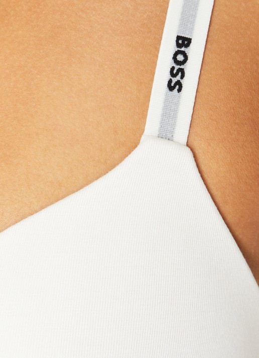BOSS Voorgevormde bh met logoband  - detail 5 wit