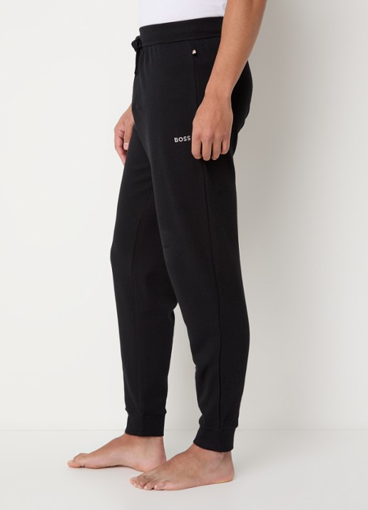 BOSS Waffle pyjamabroek met structuur - detail 3 zwart