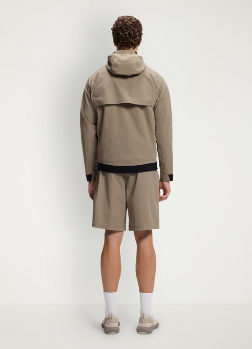 BOSS Waterafstotende jas met capuchon - achterkant light/pastel green-334 / groen