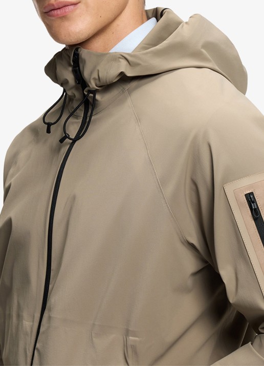 BOSS Waterafstotende jas met capuchon - detail 3 light/pastel green-334 / groen