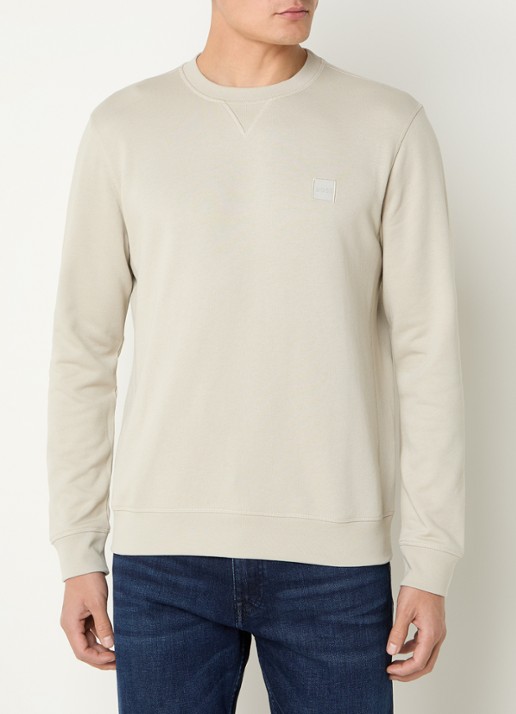 BOSS Westart sweater met logo - detail 3 light beige-271 / beige