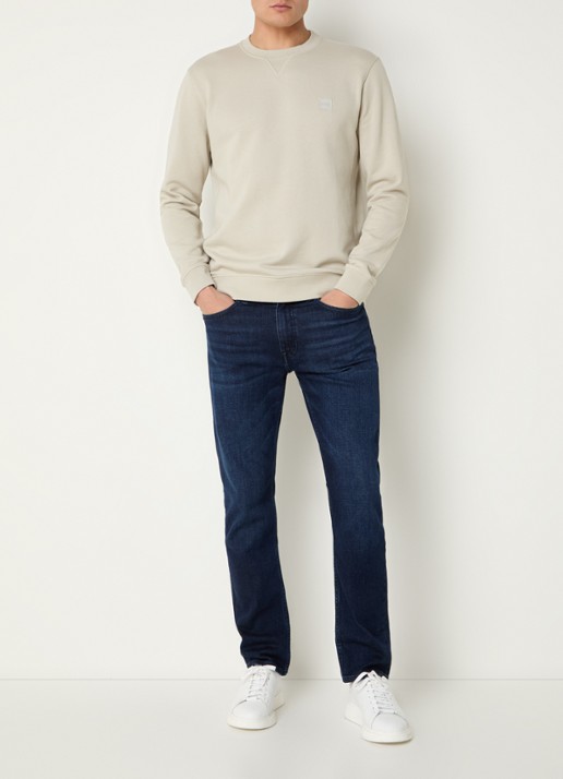 BOSS Westart sweater met logo - voorkant 2 light beige-271 / beige
