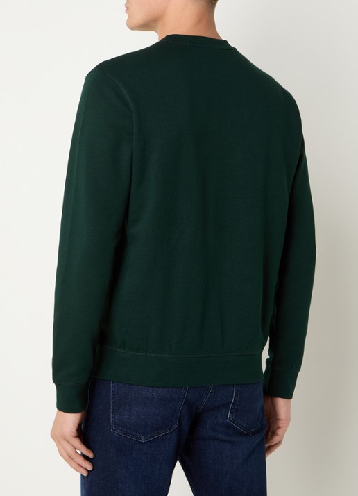 BOSS Westart sweater met logo - achterkant open green-350 / groen