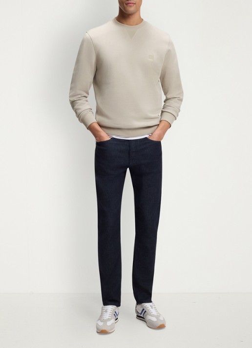 BOSS Westart sweater met logo - voorkant 2 open grey-070 / grijs