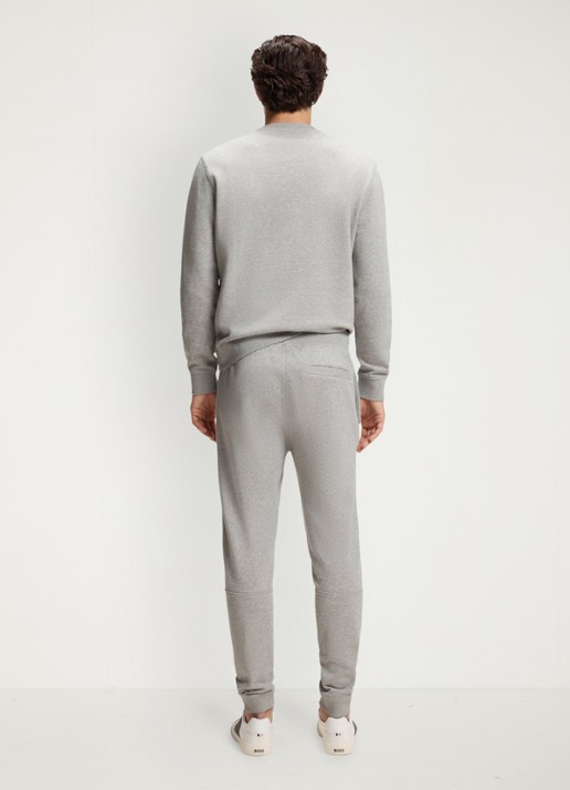 BOSS Westart sweater met logo - achterkant 5 open grey-086 / grijs