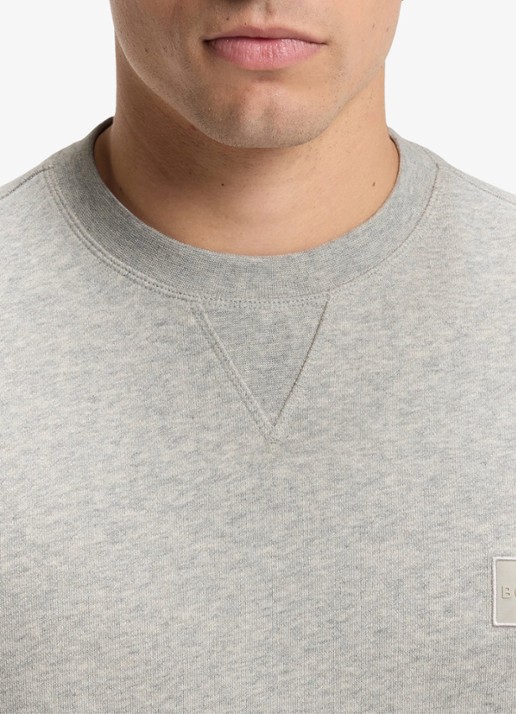 BOSS Westart sweater met logo - detail 4 open grey-086 / grijs