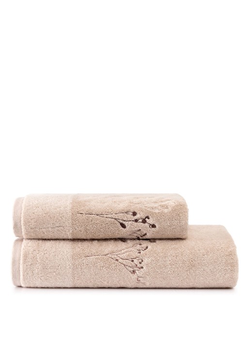 BOSS Wild Millet badhanddoek - 600 gr/m2 - 50 x 100 cm - detail 2 beige