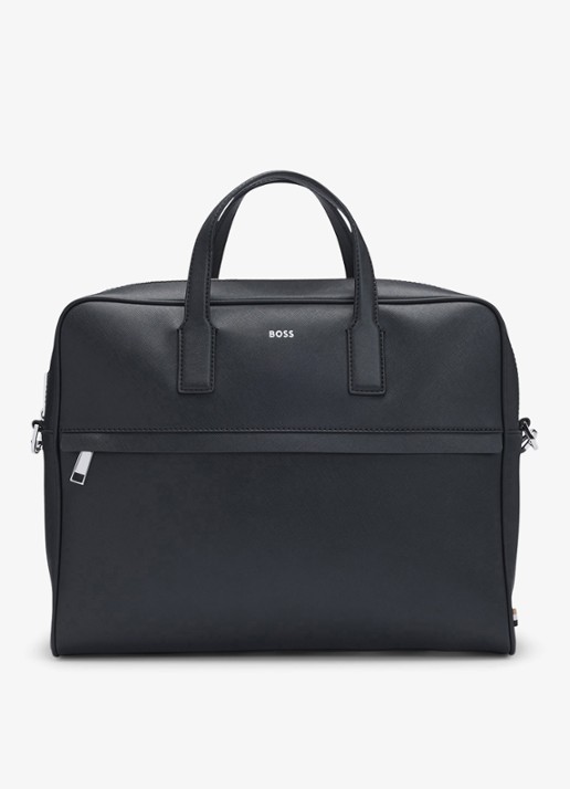 BOSS Zair businesstas van leer met 15 inch laptopvak