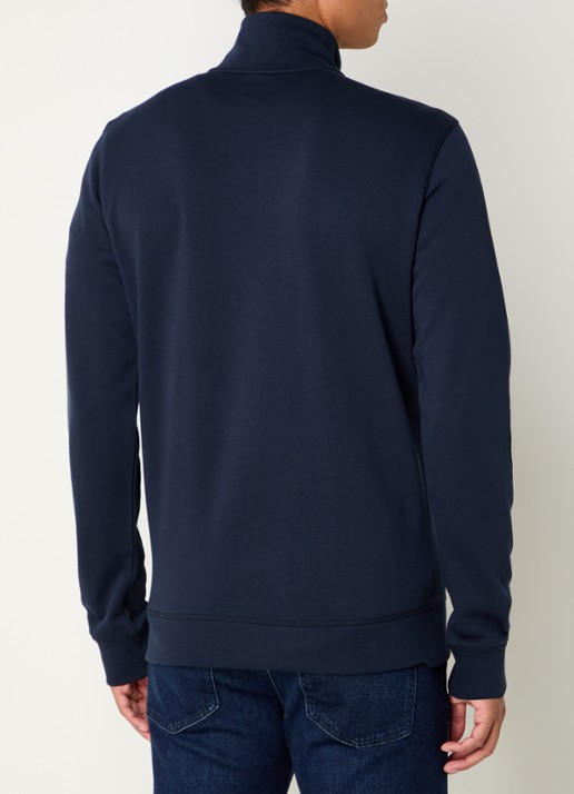 BOSS Zestart sweatvest met logo - achterkant indigo