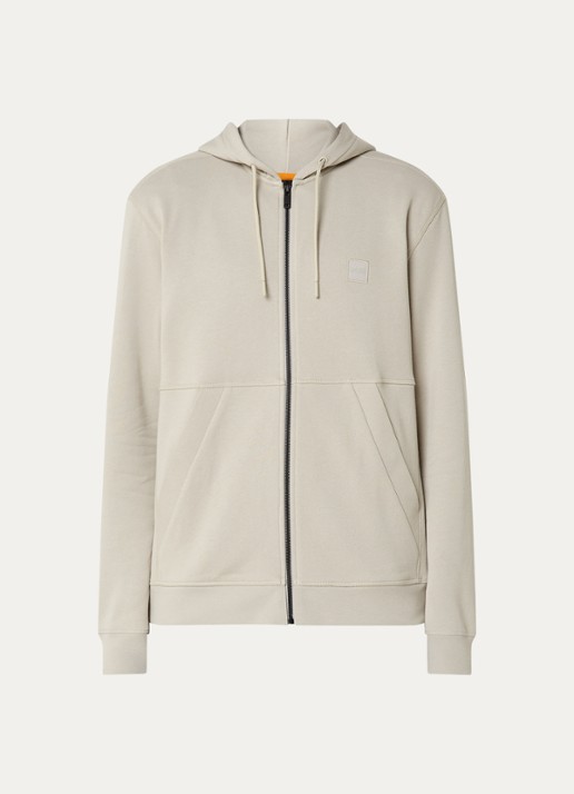 BOSS Zetalky sweatvest met logo - voorkant 4 beige