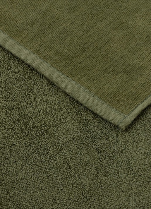 BOSS Zuma strandlaken - 420g/m² - 100 x 180 cm - achterkant 2 olijfgroen