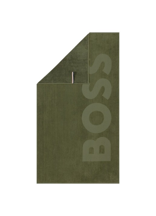 BOSS Zuma strandlaken - 420g/m² - 100 x 180 cm - voorkant 4 olijfgroen