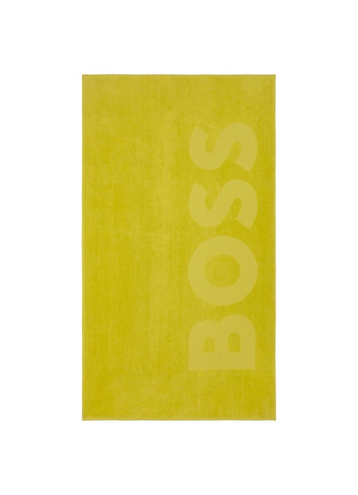 BOSS Zuma strandlaken - 420g/m² - 100 x 180 cm - voorkant 2 lime