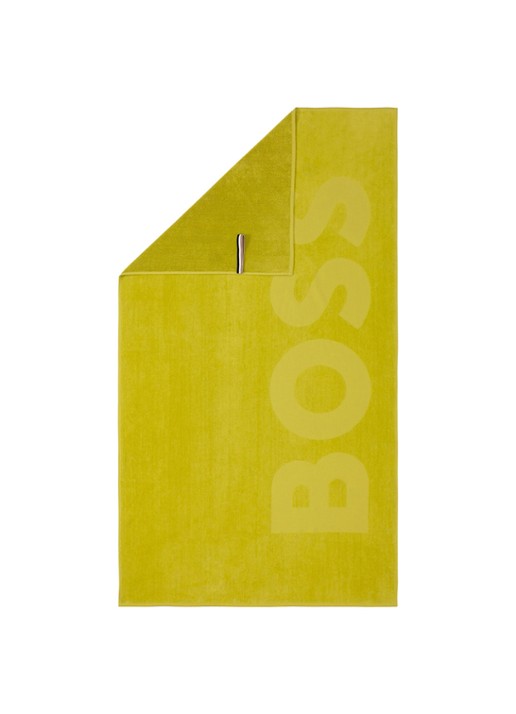 BOSS Zuma strandlaken - 420g/m² - 100 x 180 cm - voorkant 3 lime