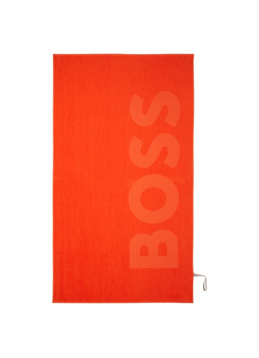 BOSS Zuma strandlaken - 420g/m² - 100 x 180 cm - voorkant 2 oranjerood