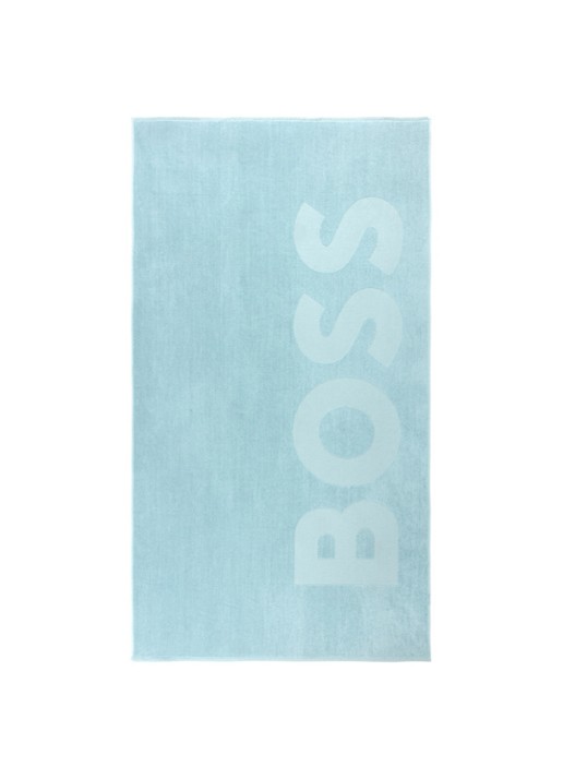 BOSS Zuma strandlaken - 420g/m² - 100 x 180 cm - voorkant 2 lichtblauw