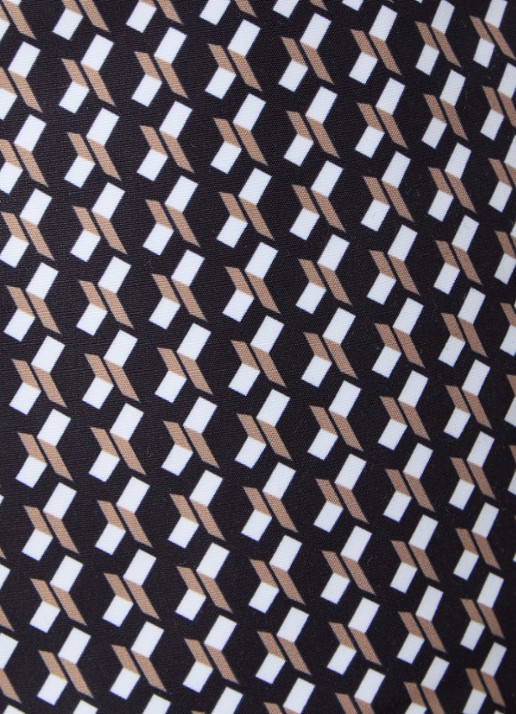 BOSS Zwemshort met microprint en logopatch - detail 5 black-001 / zwart