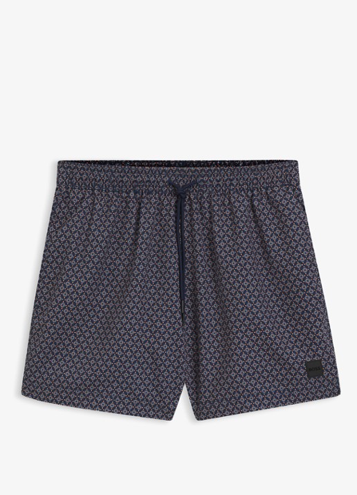 BOSS Zwemshort met microprint en logopatch