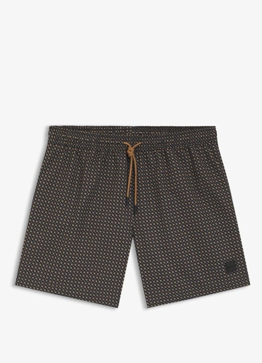 BOSS Zwemshort met microprint en logopatch