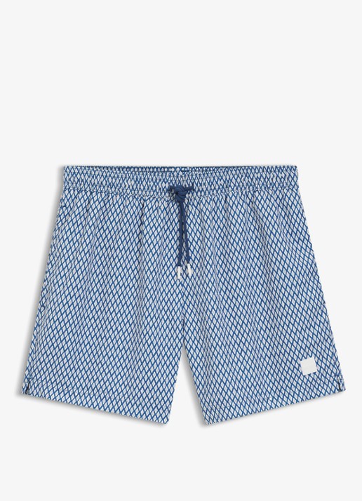 BOSS Zwemshort met microprint en logopatch