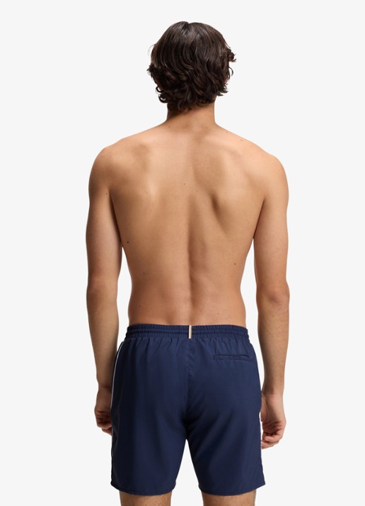 BOSS Zwemshorts met steekzakken en logo - achterkant 6 navy-413 / blauw