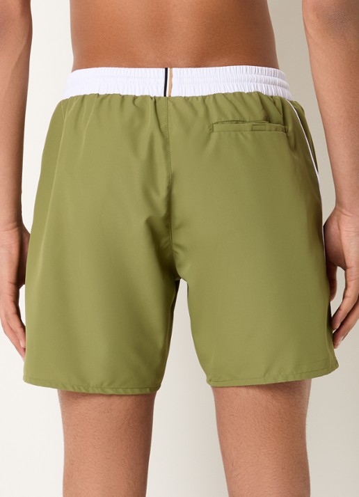 BOSS Zwemshorts met steekzakken en logo - achterkant medium green-311 / groen