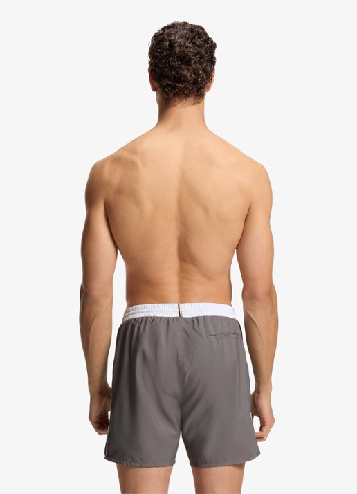 BOSS Zwemshorts met steekzakken en logo - achterkant 4 dark grey-025 / grijs