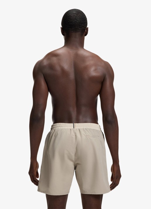 BOSS Zwemshorts met steekzakken en logo - achterkant 4 light beige-274 / beige