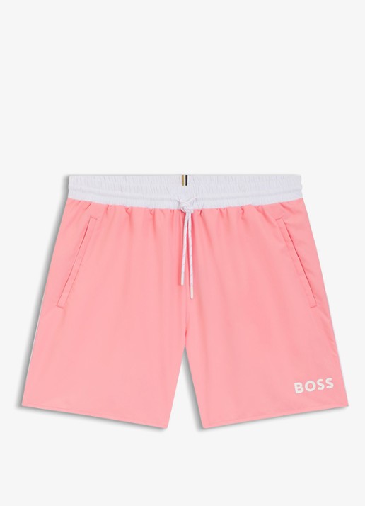 BOSS Zwemshorts met steekzakken en logo - voorkant light/pastel pink-685 / roze