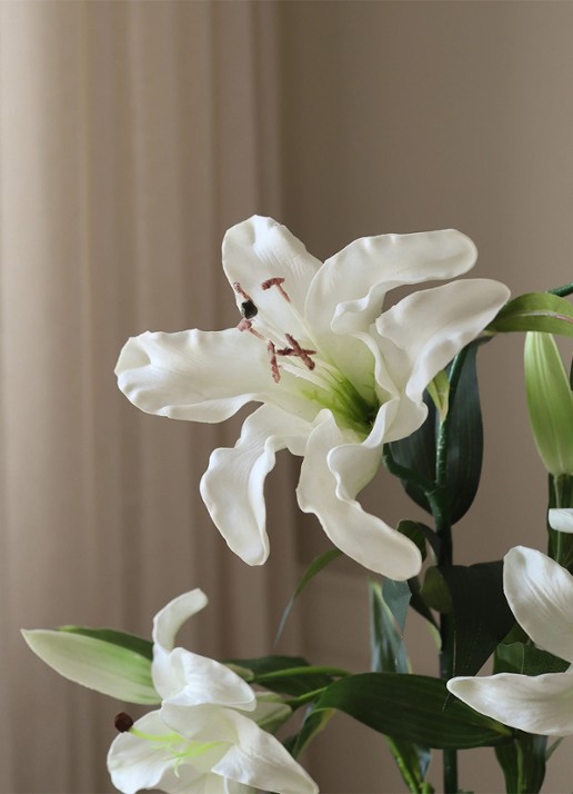 Botané Elegant Lily kunstboeket - detail 3 wit