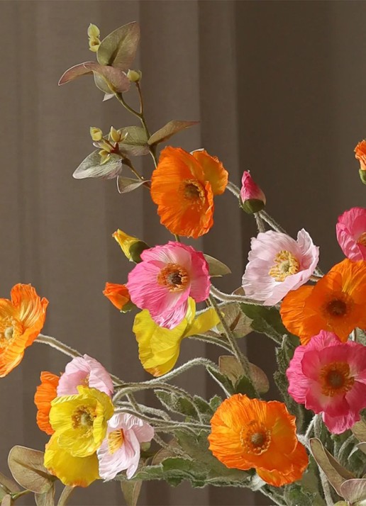 Botané Poppy Spritz kunstboeket - detail orange