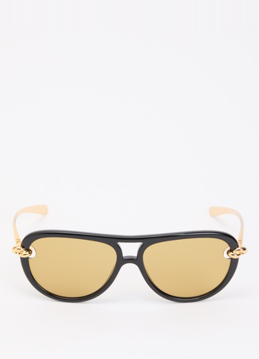 Bottega Veneta Piloten zonnebril BV1418S - detail 2 zwart