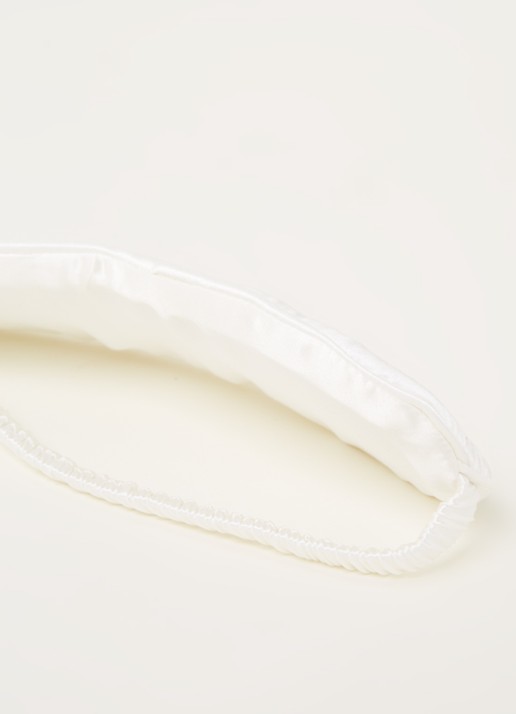 Bovi Silk Sleep Mask - slaapmasker van zijde - detail 3 wit
