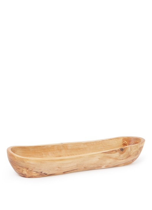 Bowls and Dishes Pure Olive wood broodmand 40 x 6 cm - voorkant lichtbruin