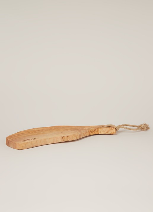 Bowls and Dishes Serveerplank van olijfhout met handvat 40 cm  - voorkant 2 bruin
