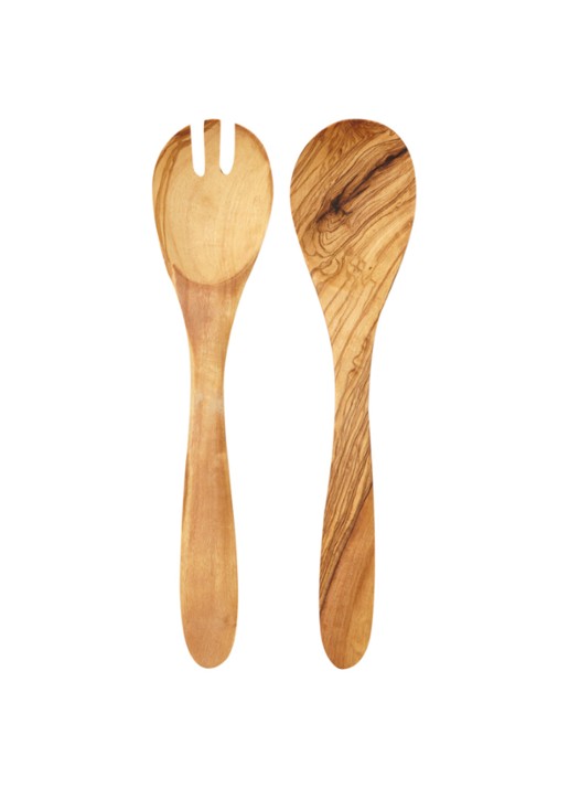 Bowls and Dishes Slacouvert van olijfhout 25 cm 2-delig
