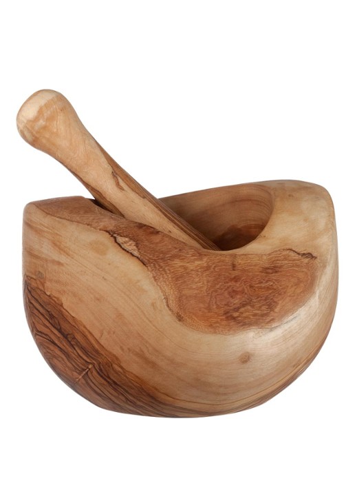 Bowls and Dishes Vijzel met stamper van olijfhout 12 cm