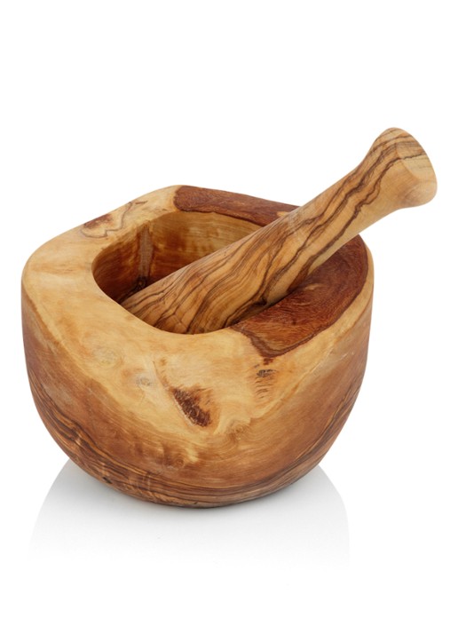 Bowls and Dishes Vijzel met stamper van olijfhout 14 cm