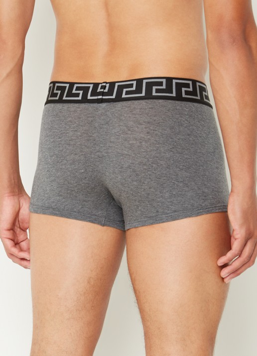 Boxershort met logoband - achterkant 3 middengrijs